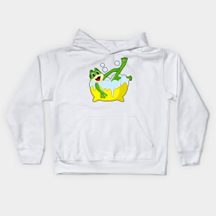 Frog Bathe Bathtub Kids Hoodie